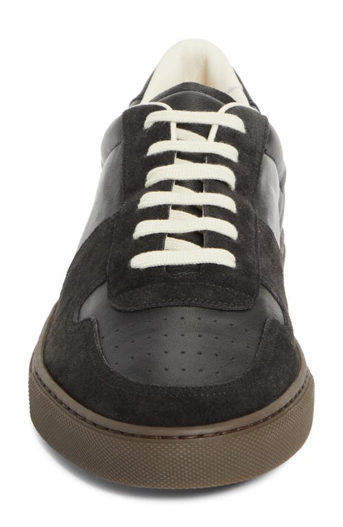 Common Projects Bball Slim Sneakers In Black Suede And Leather In Black