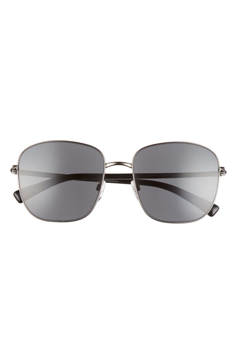 Valentino 57mm Square Sunglasses, Main, color,