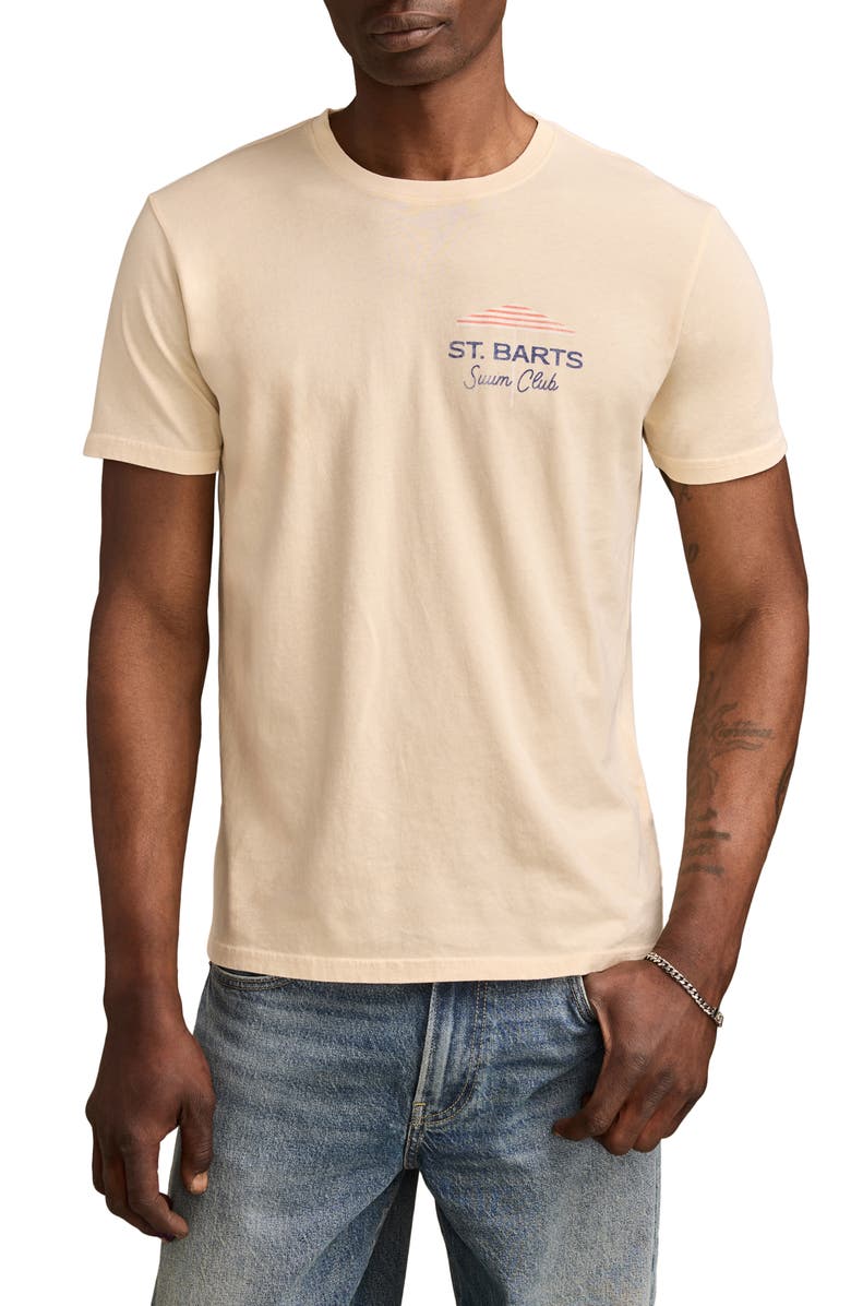 Lucky Brand St. Bart's Swim Club Cotton Graphic T-Shirt, Main, color, Novelle Peach