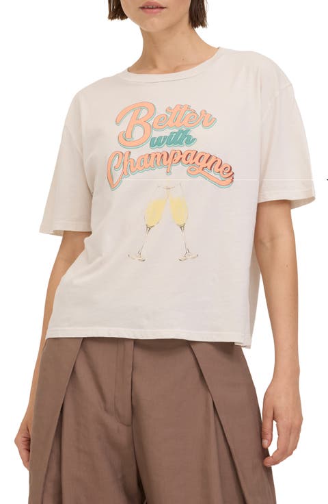 Better with Champagne Graphic T-Shirt