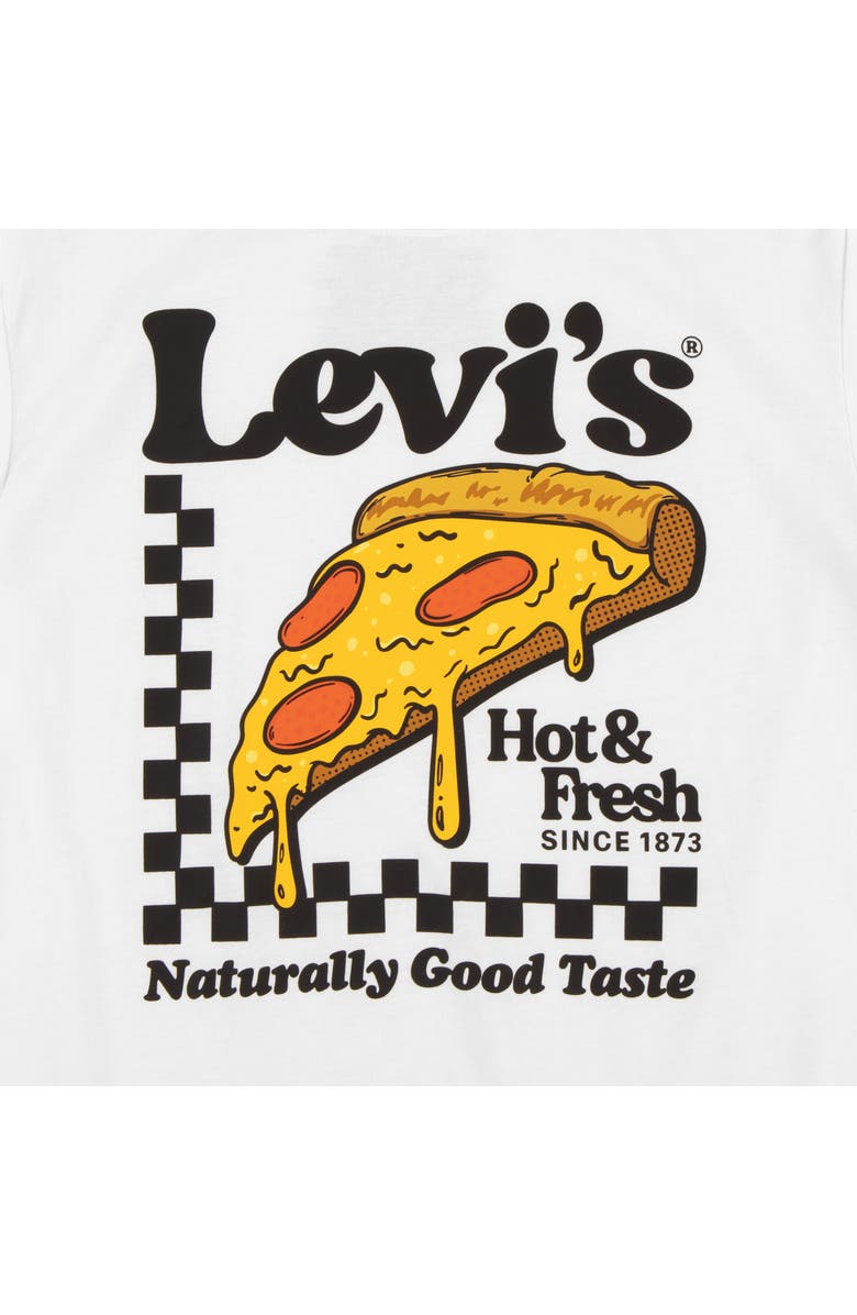 Levi's Kids' Pizza Logo Graphic T-Shirt, Alternate, color, Bright White