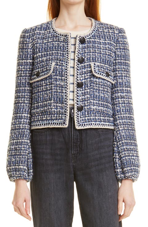 Brim Cotton Blend Tweed Jacket