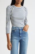 Veronica Beard Delano Stripe Raglan Sleeve Top