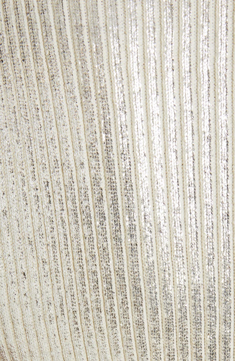 Balmain Metallic Coated Rib Virgin Wool Blend Tank, Alternate, color, 