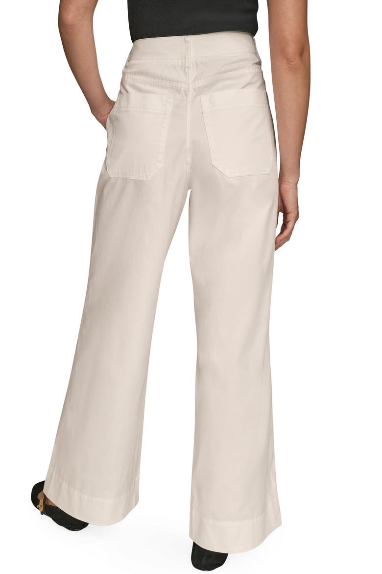 Pintuck High Waist Cotton Wide Leg Pants, Alternate, color, CREAM