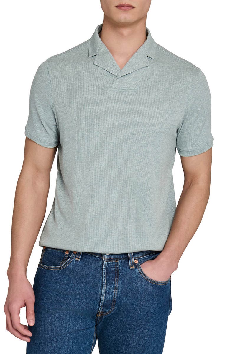 W.R.K Slim Fit Rib Solid Polo, Main, color, Teal