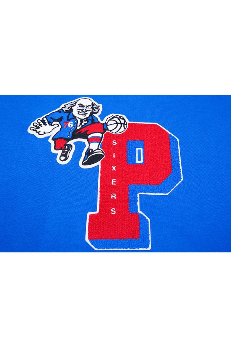 Women's Pro Standard Royal Philadelphia 76ers Mash Up Pullover Sweatshirt, Alternate, color, Royal