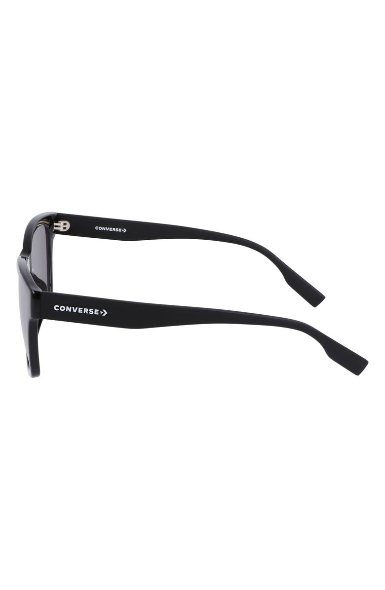Converse 53mm Rectangular Sunglasses, Alternate, color, Black