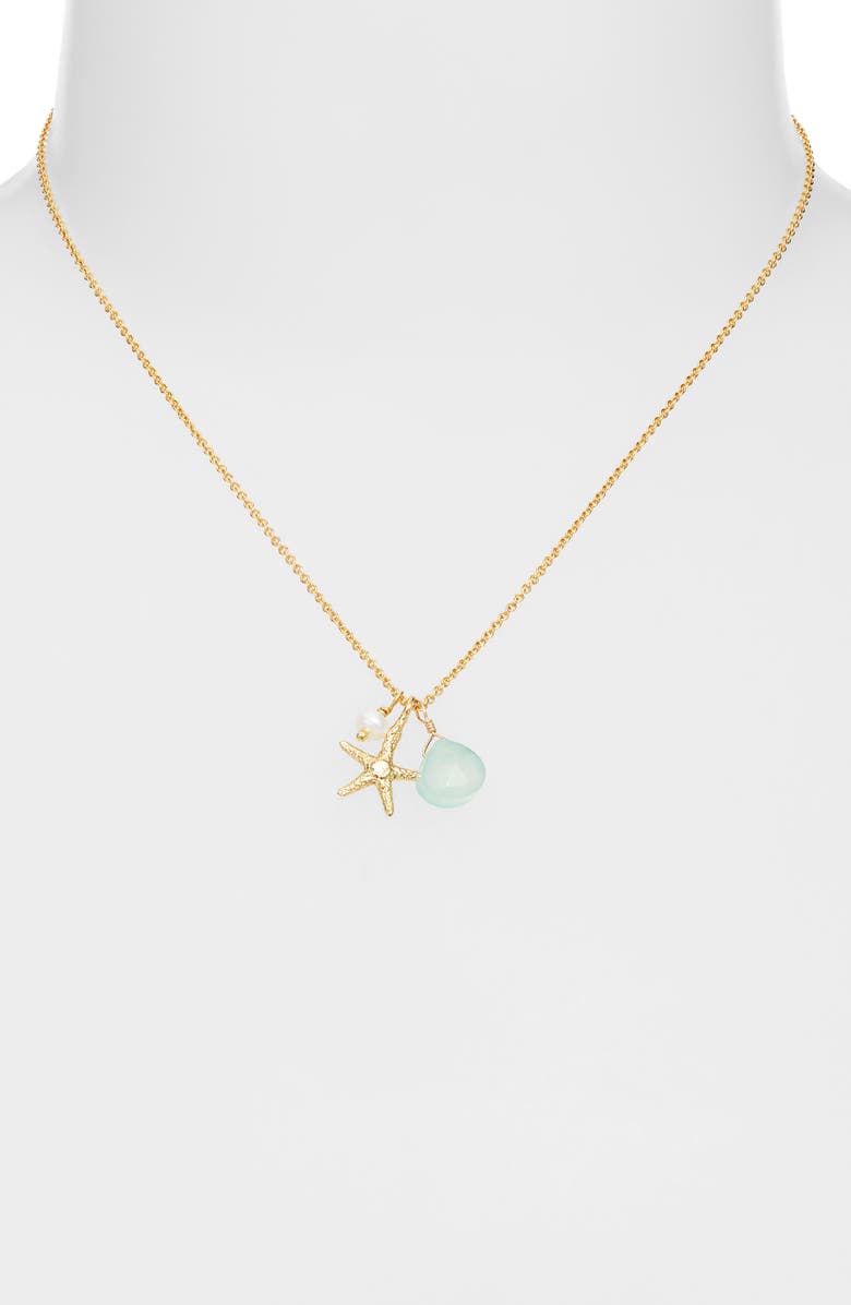 ki-ele Sea Star Cluster Pendant Necklace, Alternate, color, Gold