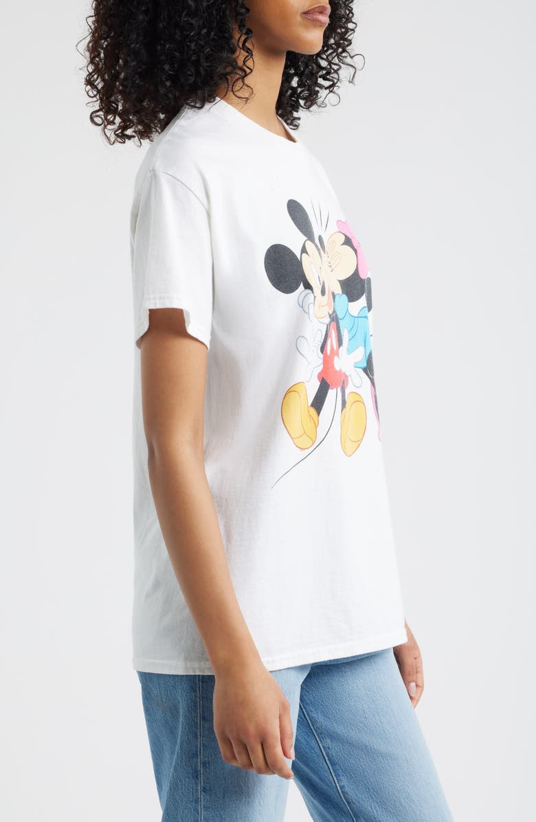 Mickey & Minnie Kiss Cotton Graphic T-Shirt