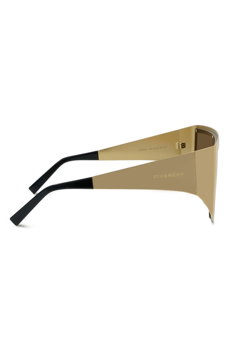 Givenchy GV 131mm Square Mask Sunglasses, Alternate, color, Gold / Brown