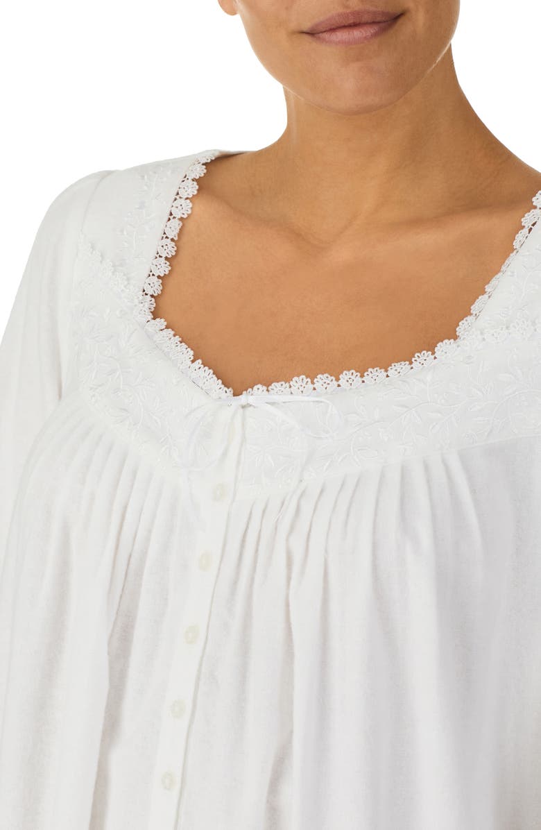 Eileen West Long Sleeve Cotton Ballet Nightgown, Alternate, color, White