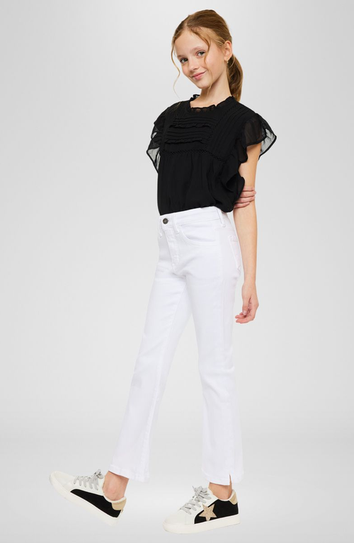 Kancan Bristol High Rise Kick Flare Jeans In White