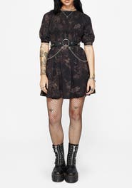 Disturbia Ashmire Woodland Moth Mini Dress