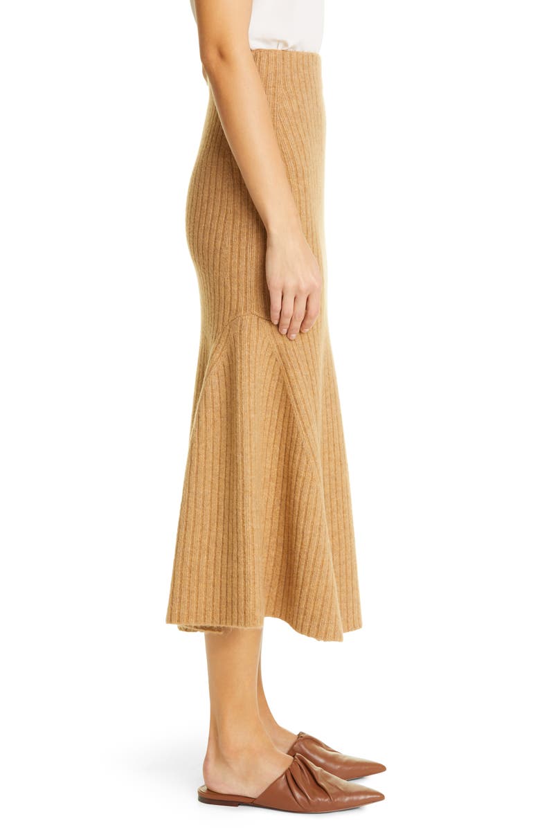 Nanushka Alyna Rib Knit Twirl Skirt, Alternate, color,