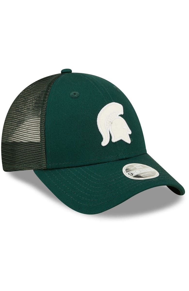 New Era Women's New Era Green Michigan State Spartans 9FORTY Logo Spark Trucker Snapback Hat, Alternate, color, Green