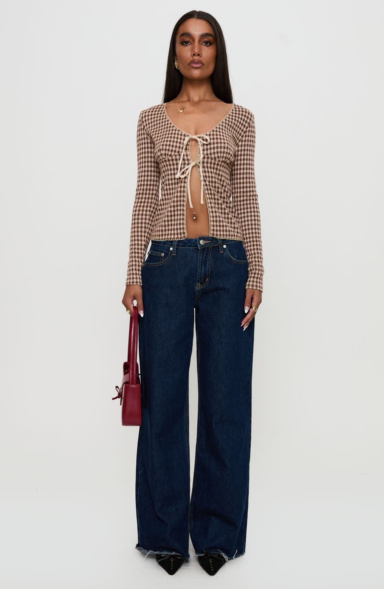 Princess Polly Maemi Front Tie Crop Top, Alternate, color, 