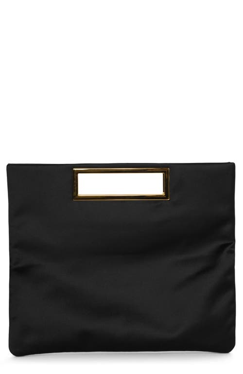 Jeffrey Campbell To-go Satin Clutch In Black Satin