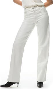PAIGE Sasha Coated High Waist Wide Leg Jeans
