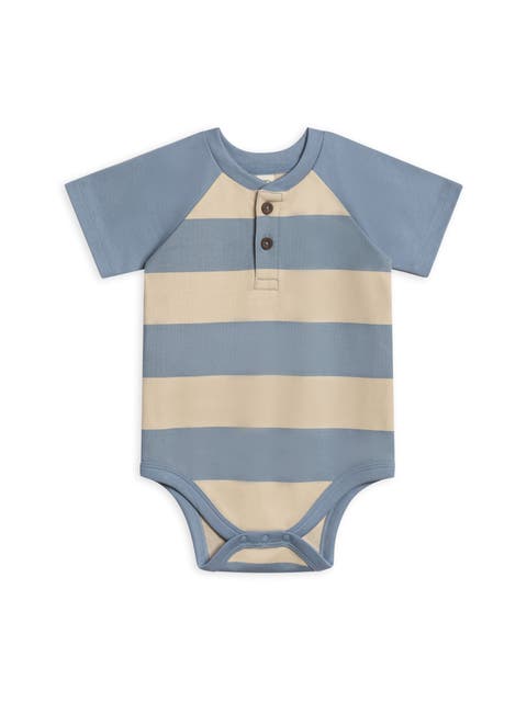 Organic Cotton Sosa Raglan Henley Bodysuit (Baby)