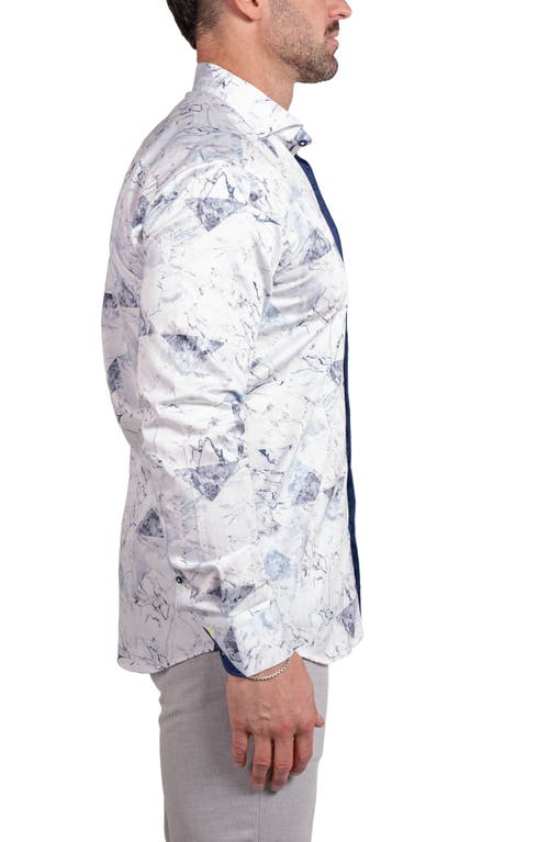Maceoo Einstein Ascension 0212 Marbled Contemporary Fit Button-up Shirt In Multi
