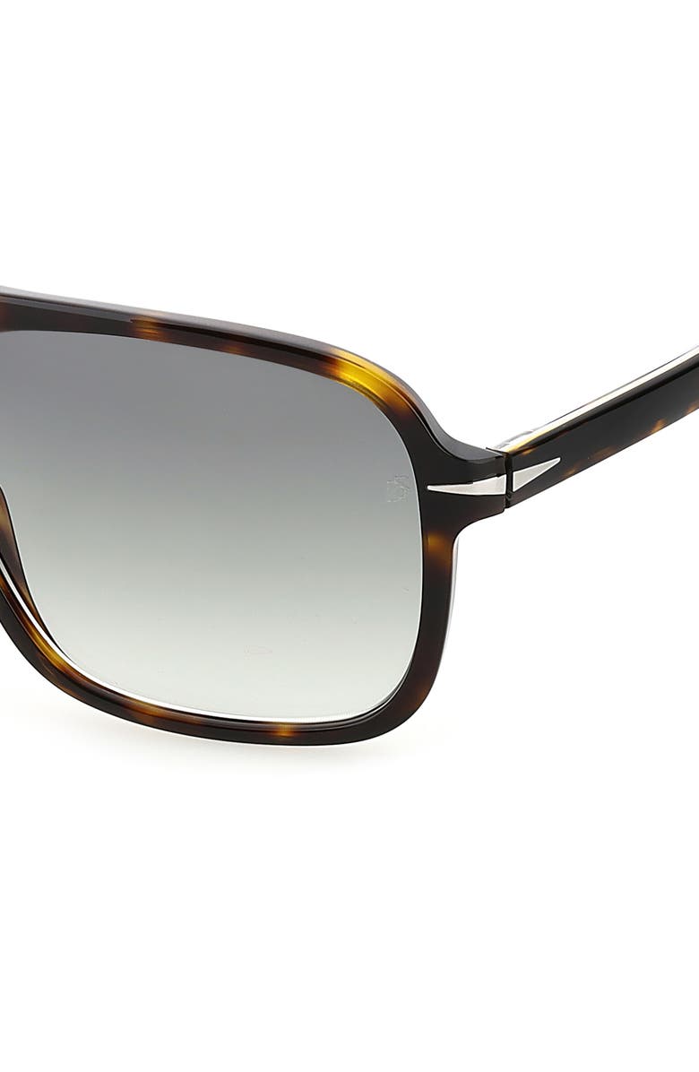 David Beckham Eyewear 60mm Rectangle Flat Brow Bar Sunglasses, Alternate, color, 