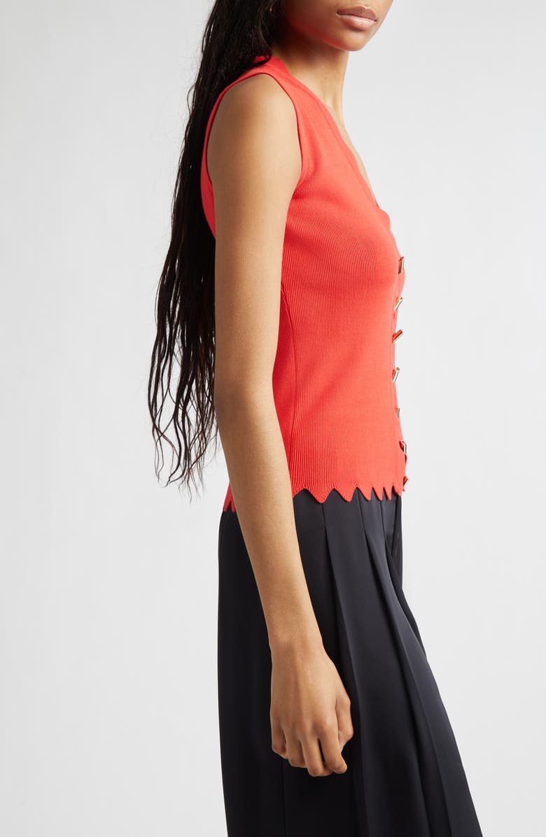 Ramy Brook Bec Rib Sweater Vest, Alternate, color, Crimson