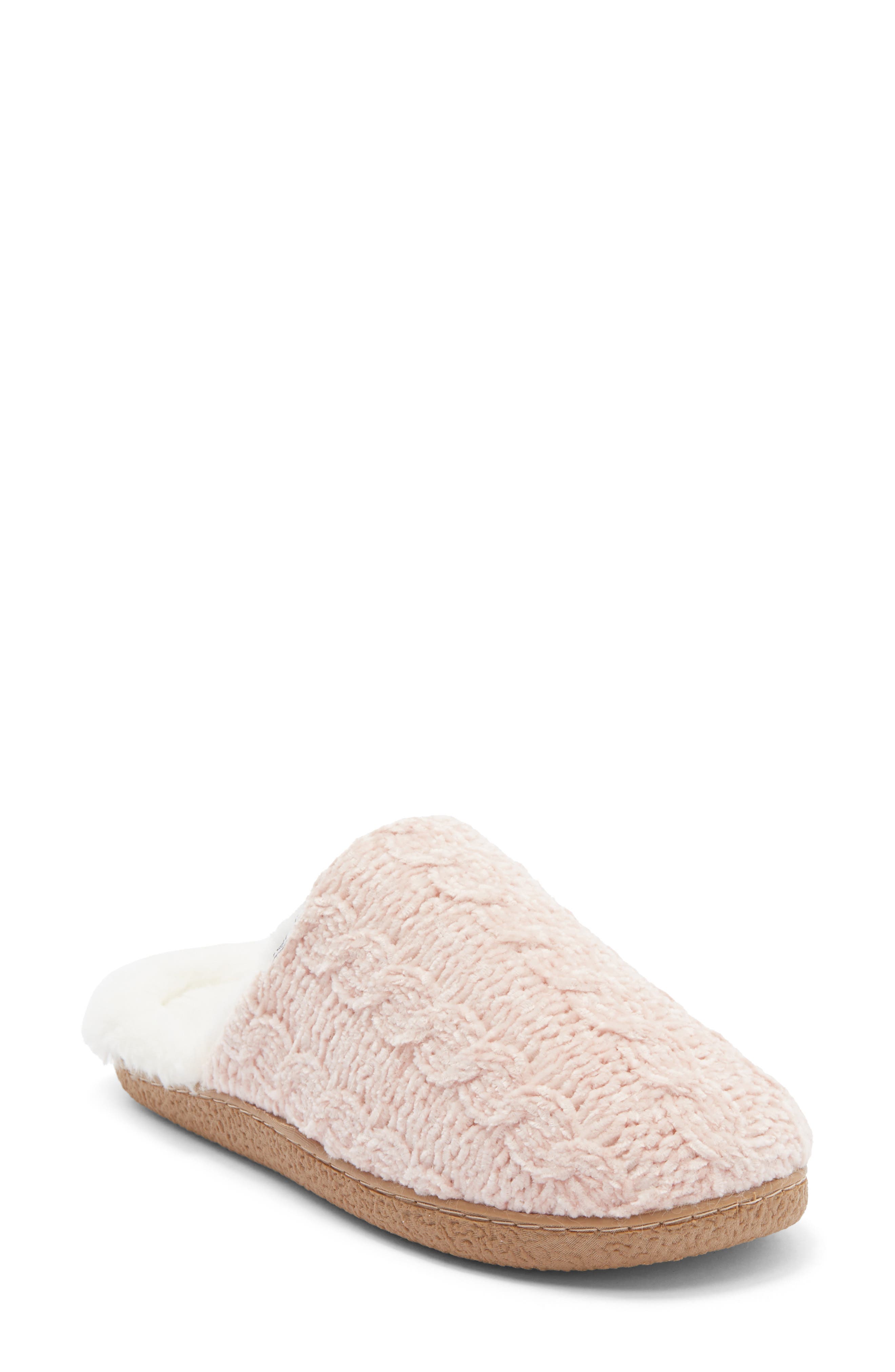 Børn Cable Knit Scuff Slipper, Main, color, 