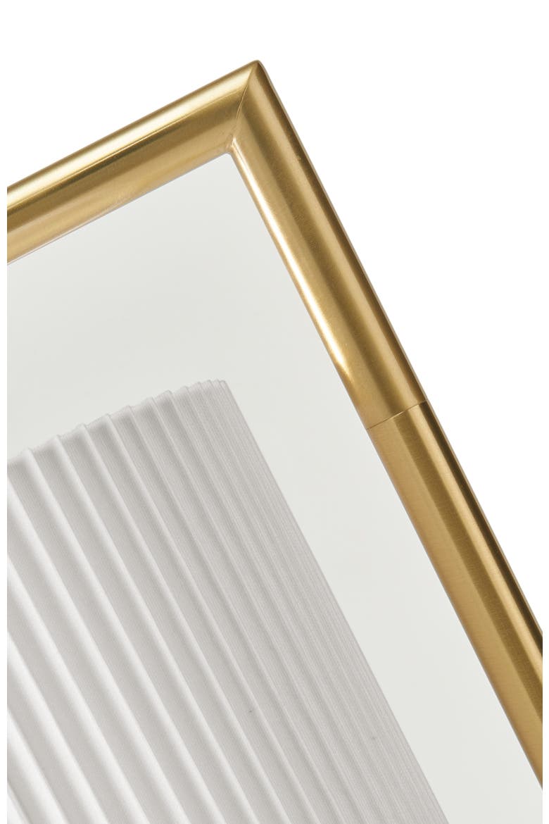 Montage Modern 60" LED Smart Home Compatible Floor Lamp with Pleated Lamp Shade, Bulb Included, Alternate, color, Antique Brass