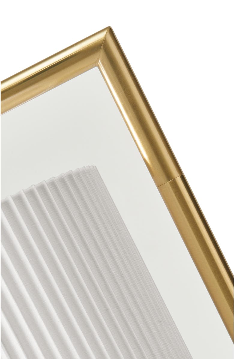 Brightech Montage Modern 60" LED Smart Home Compatible Floor Lamp with Pleated Lamp Shade, Bulb Included, Alternate, color, Antique Brass