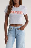 Junk Food Budweiser® Crop Graphic T-Shirt