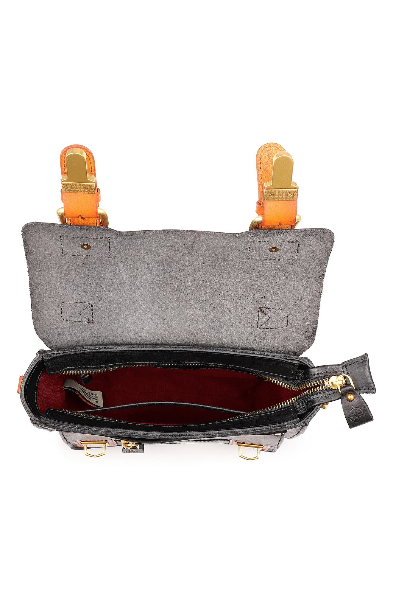 OLD TREND Aster Mini Leather Satchel, Alternate, color, Black