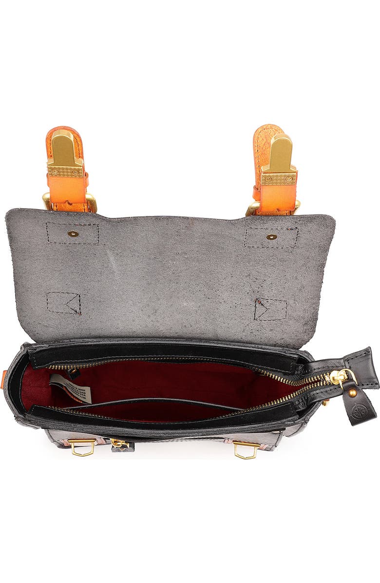 OLD TREND Aster Mini Leather Satchel, Alternate, color, Black