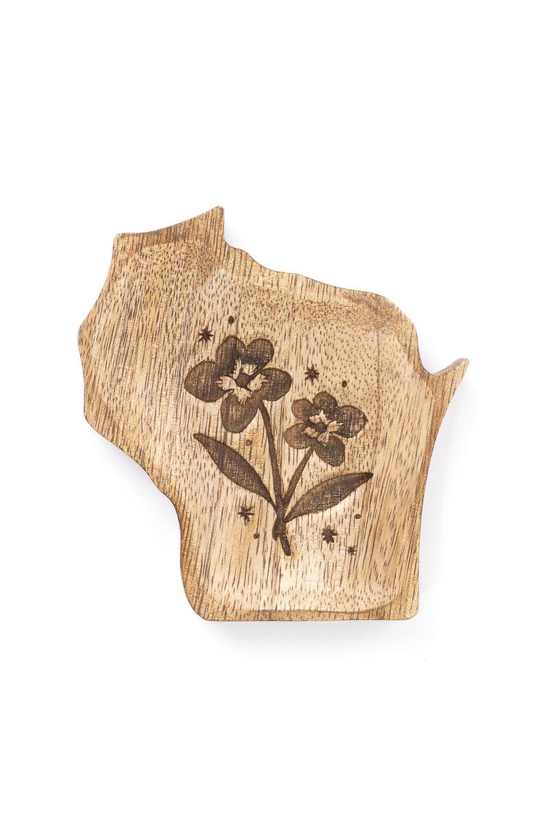 Matr Boomie Wisconsin State Violet Trinket Dish, Main, color, Natural