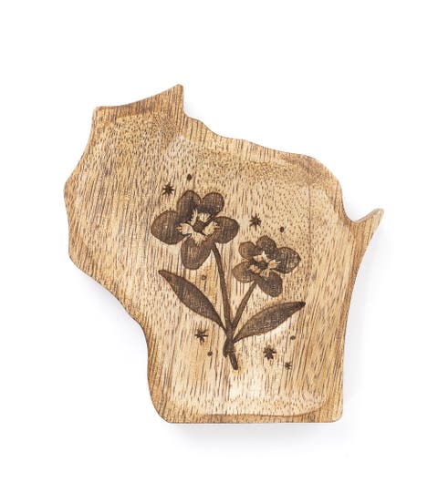 Wisconsin State Violet Trinket Dish