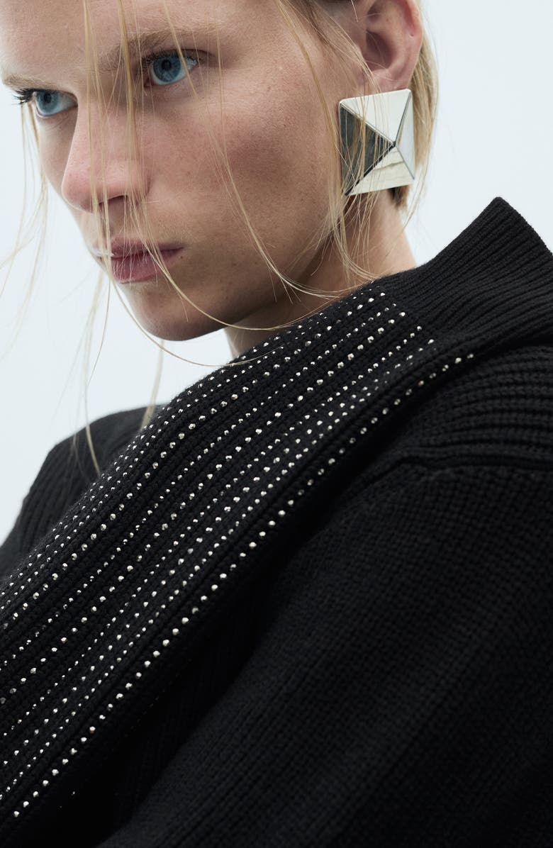 MANGO Rhinestone Embellished Sweater, Alternate, color, 