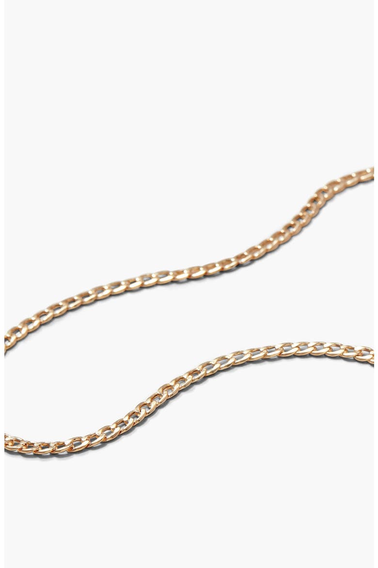 Flat Curb Chain Necklace, Alternate, color, 14k Yellow Gold