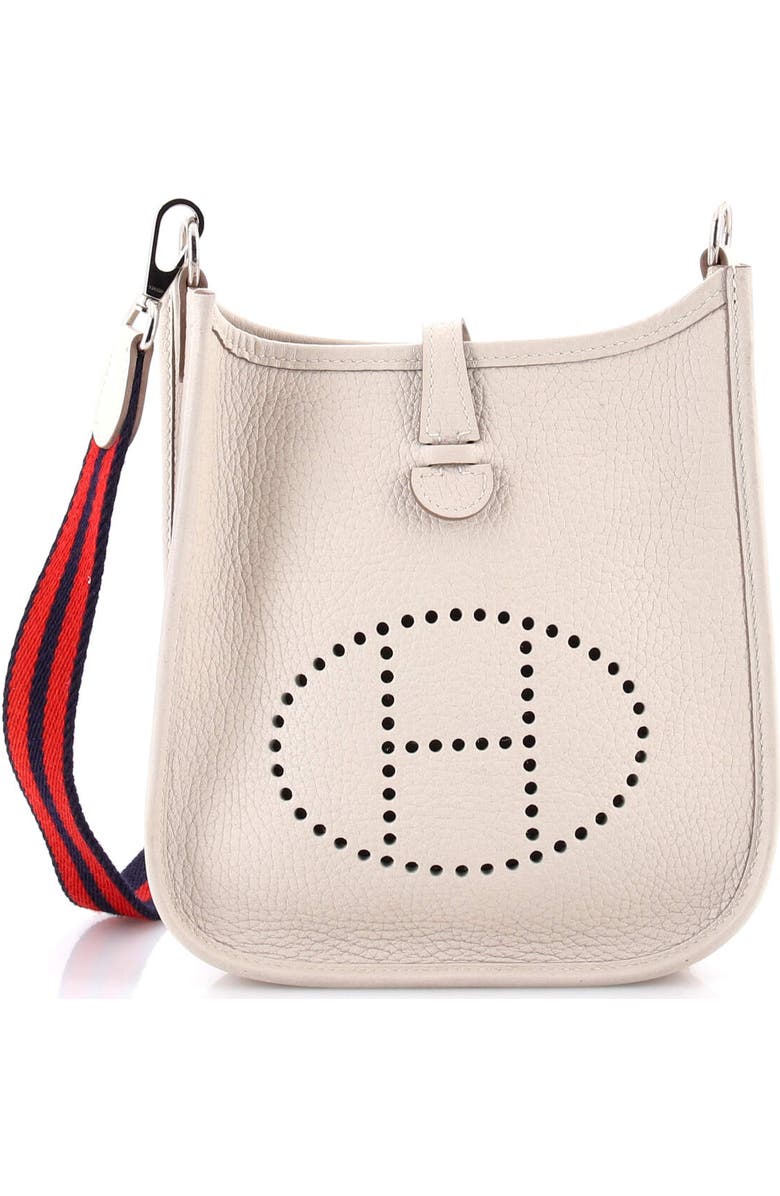 Pre-Owned Hermes Evelyne Bag Gen III Clemence TPM, Main, color, Craie