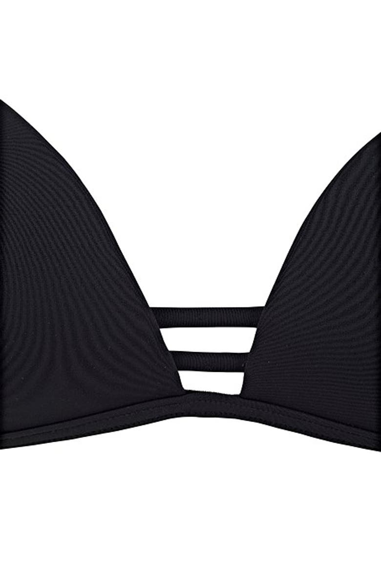 LASCANA Triangle Bikini Top Size 32B, Alternate, color, Black