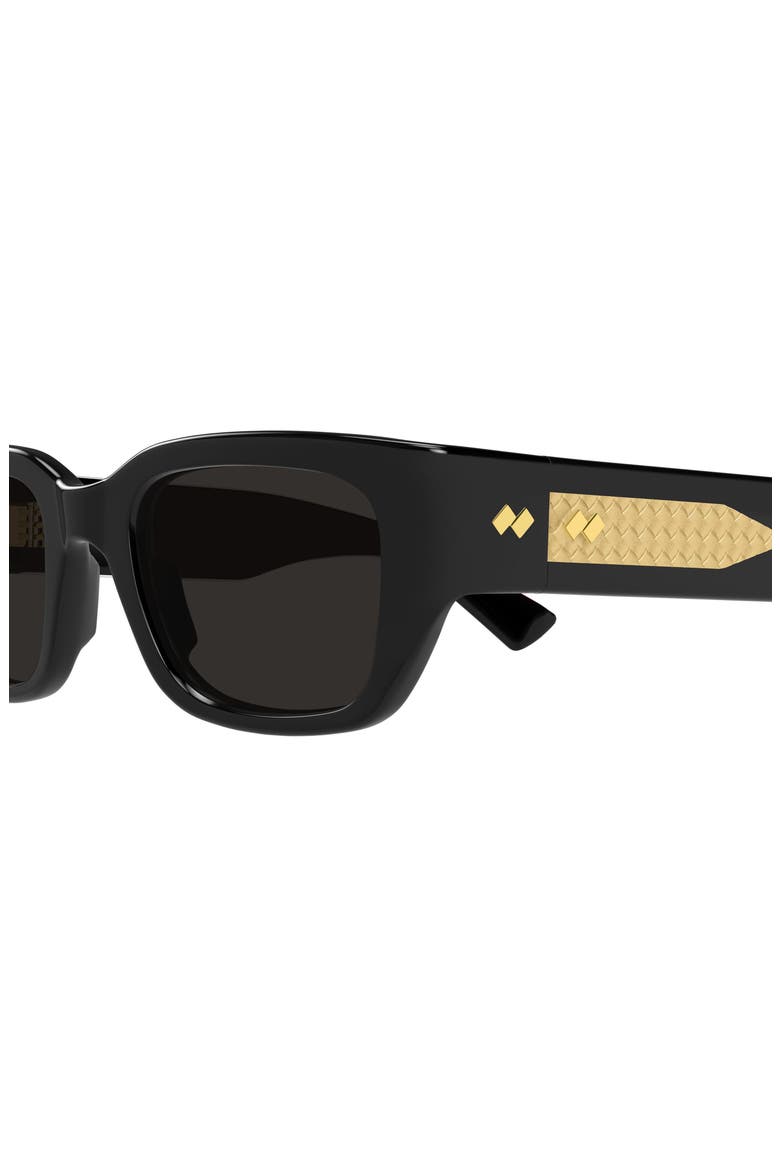 51mm Rectangular Sunglasses, Alternate, color, BLACK