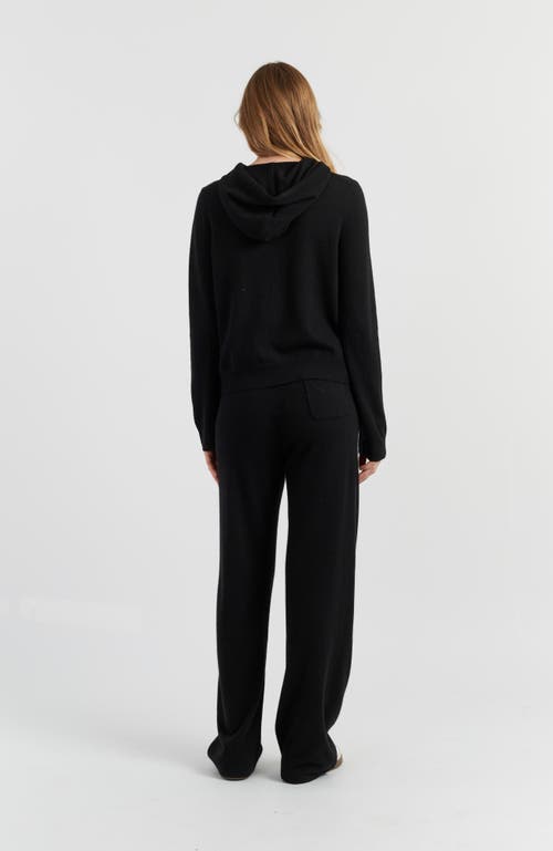 Chinti & Parker Pure Cashmere Zip Hoodie In Black