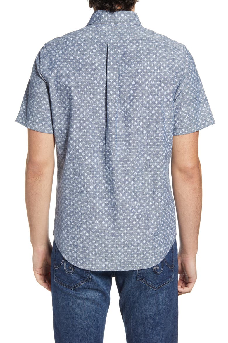 Finn Murray Slim Fit Plaid Stretch Button-Down Shirt, Alternate, color, MOONSHINE