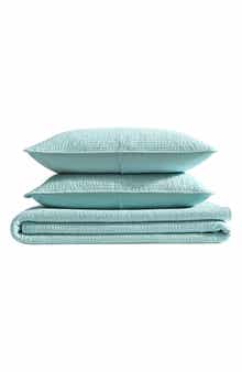 Nautica Seashore Stitch Cotton Quilt Set