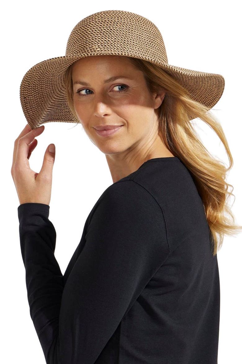 Women's Blake Elegant Floppy Hat, Upf 50+ Sun Protection, Main, color, Tan
