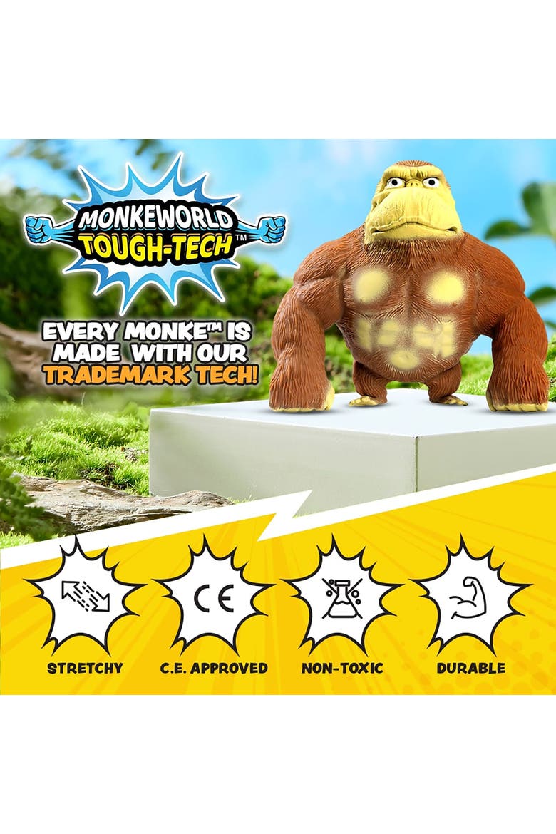 Original Stretchy Monkey The Trending Squishies Fidget, Alternate, color, Brown