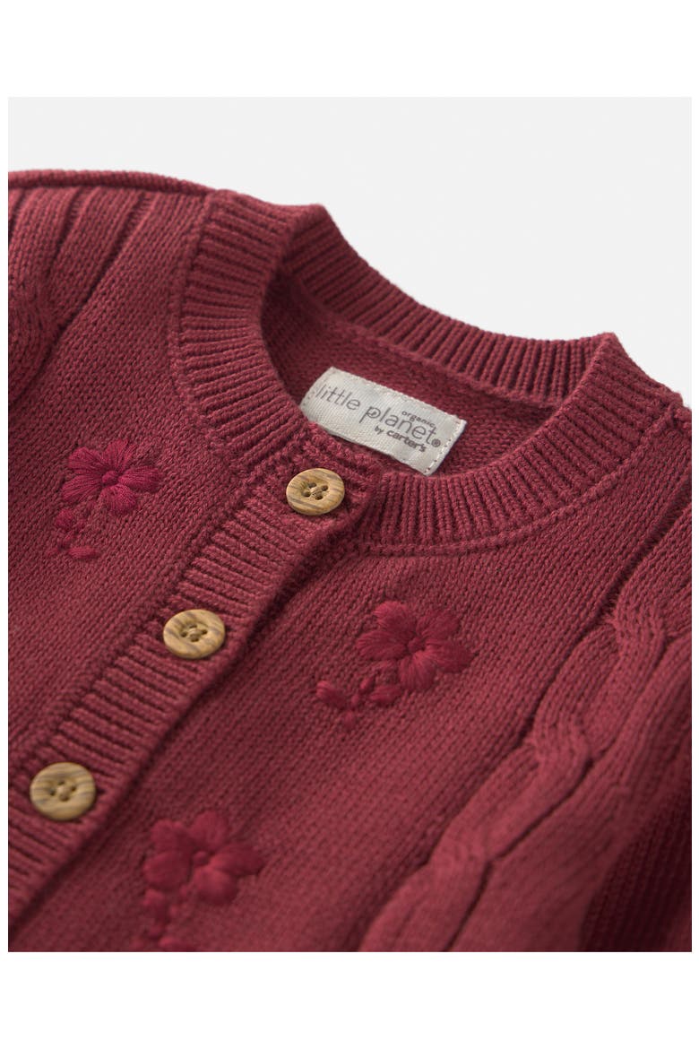 Kids' Organic Cotton Cardigan, Alternate, color, TERRA STONE