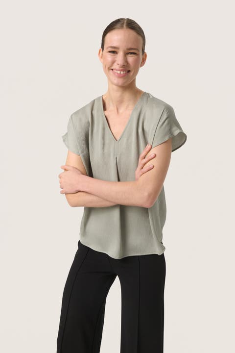 Ioana Short Sleeve V-Neck Blouse