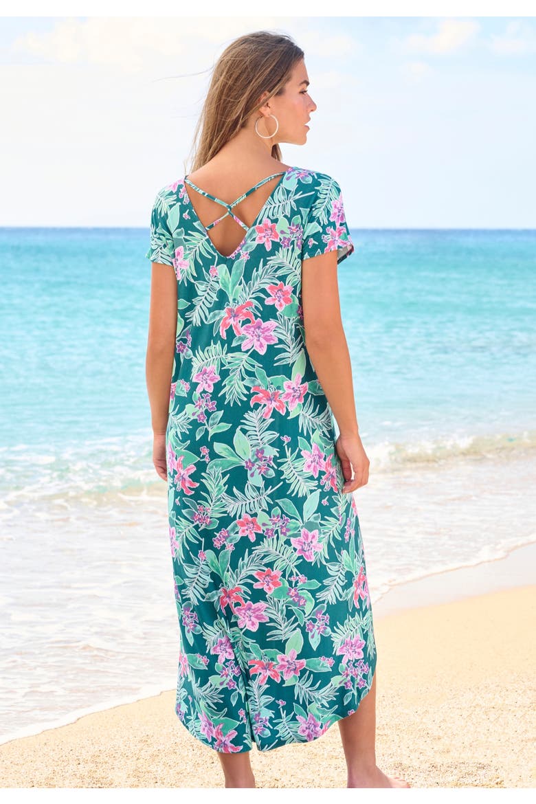 High-Low Cover Up, Alternate, color, BLUE MIXED ANIMAL