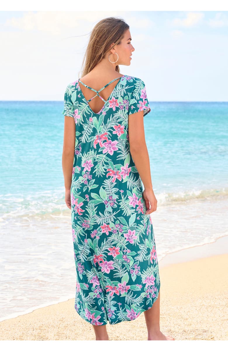 Swim 365 High-Low Cover Up, Alternate, color, Multi Watercolor Tie Dye