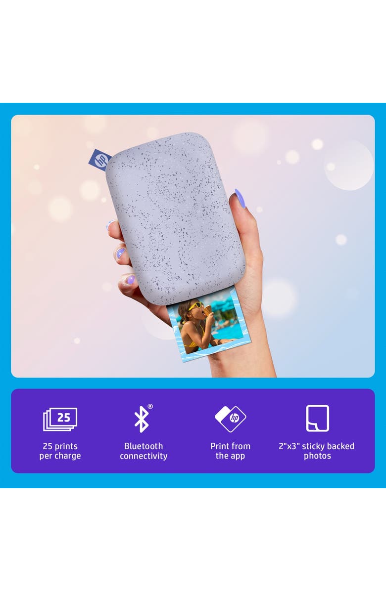 HP Sprocket Portable 2x3 Instant Photo Printer, Prints From iOS or Android Devices, Alternate, color, Purple